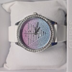 Guess Ladies Watch with Multicolor Ombre Glitter Dial